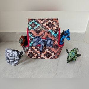 Noah's Ark Patterned Fabric with African Animals